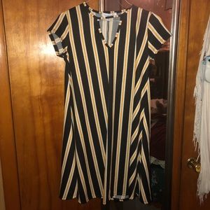 black & yellow cutout dress